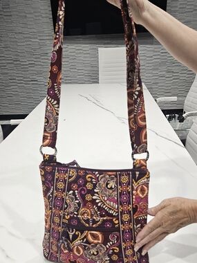 Vera Bradley Purple Floral Paisley Quilted Crossbody